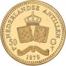Gouden 50 gulden Nederlandse Antillen munt (1979)