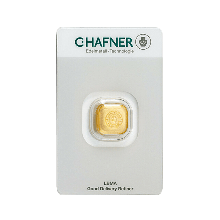 1 troy ounce goudbaar C. Hafner nugget