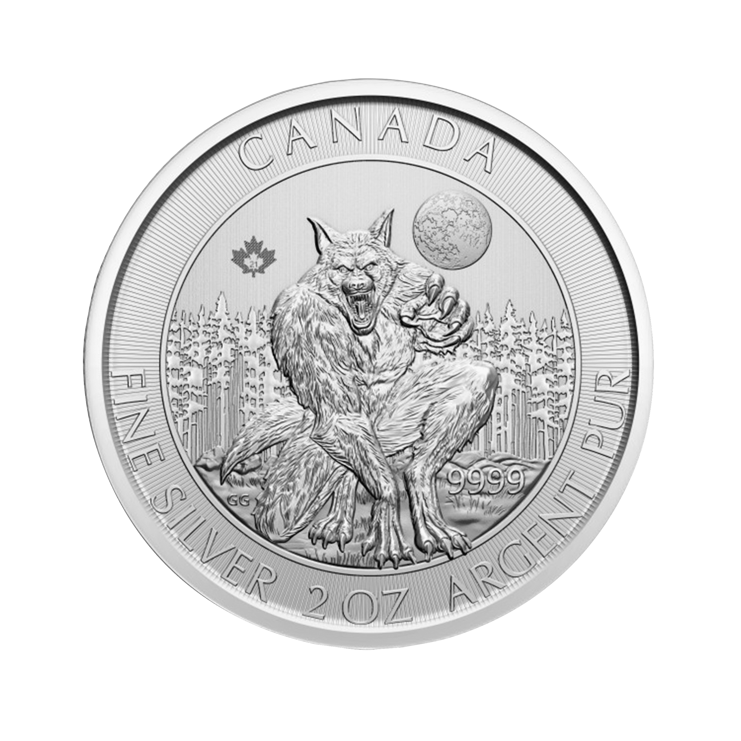 2 troy ounce zilveren Canadian Creatures of the North munt
