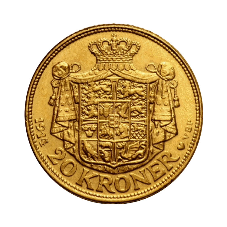 20 Deense Kroon goud