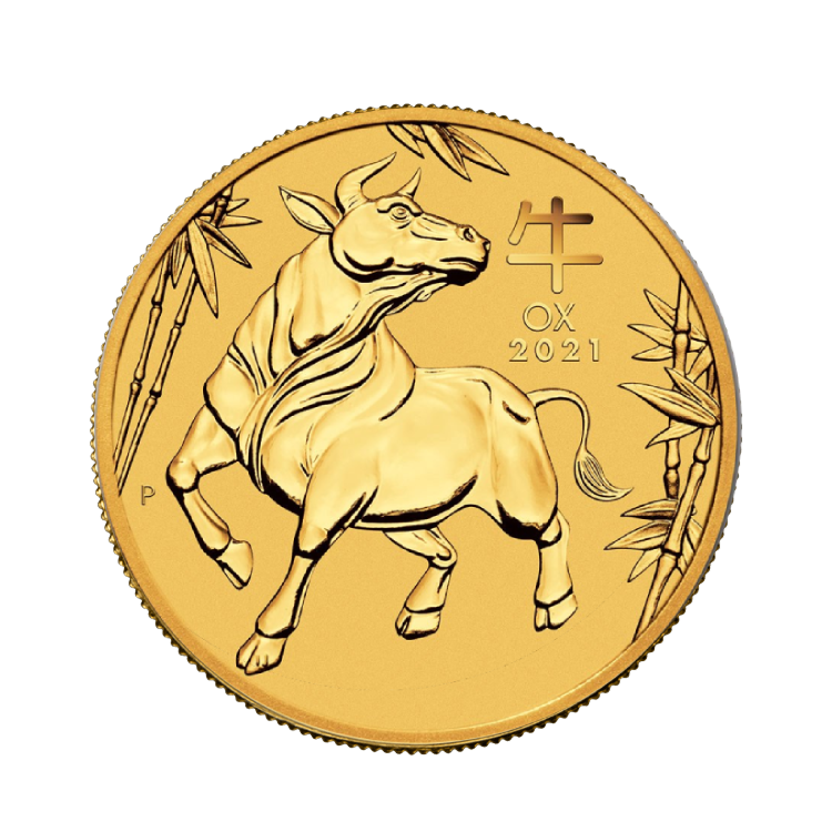 1 troy ounce gouden munt Lunar RAM serie