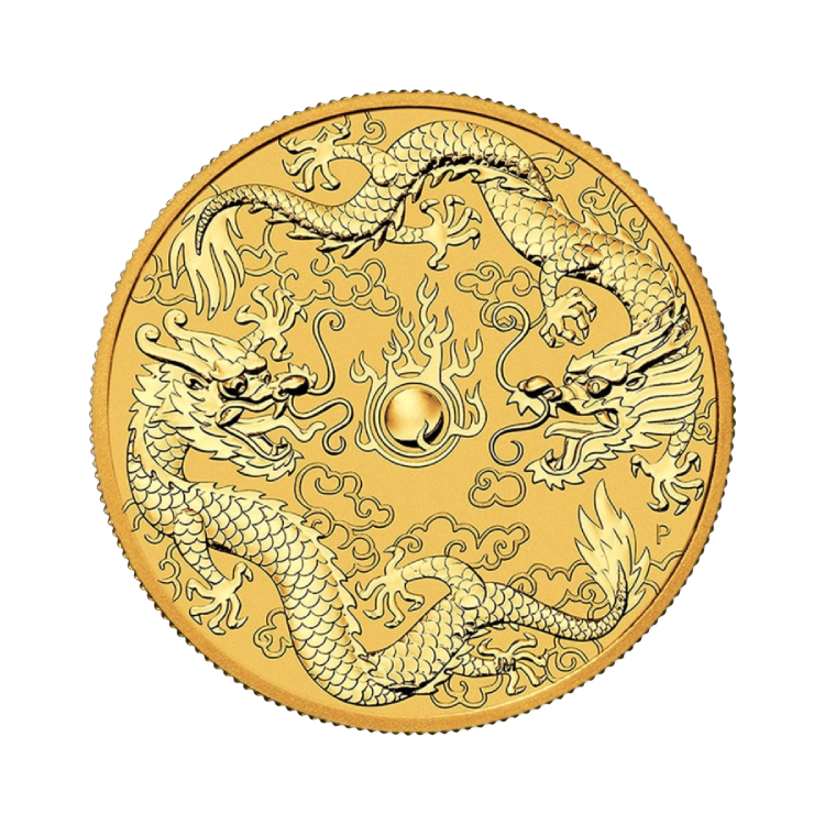 1 troy ounce gouden munt dubbele dragon