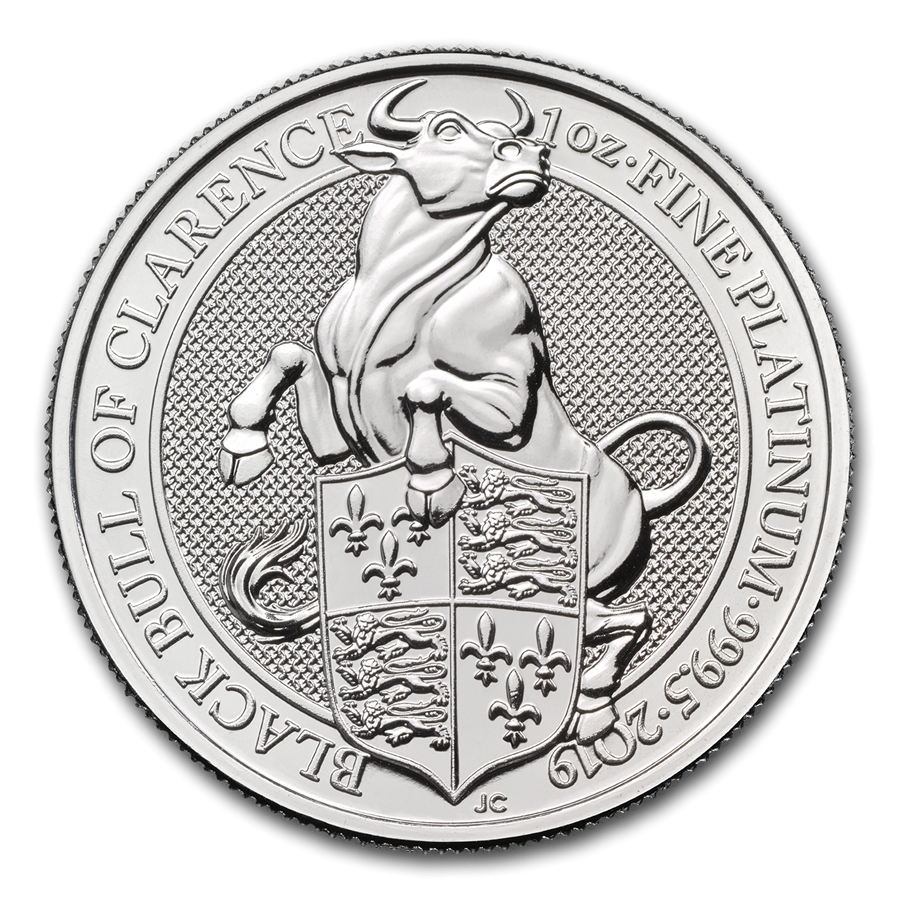 1 troy ounce platina Queen's Beasts munt