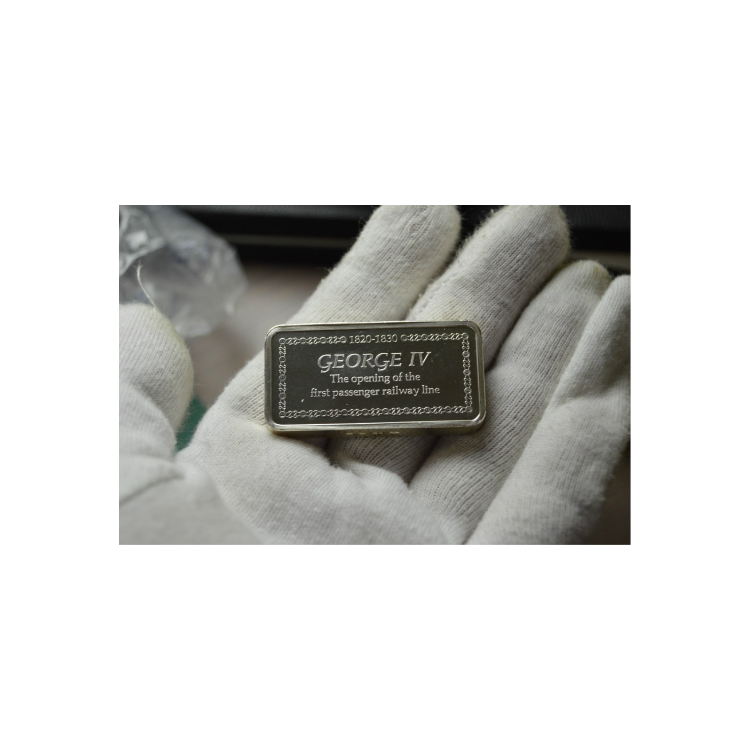 1000 Years of British Monarchy - zilver baren - Franklin Mint