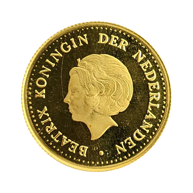 Gouden 10 gulden Nederlandse Antillen munt (1980-2005)