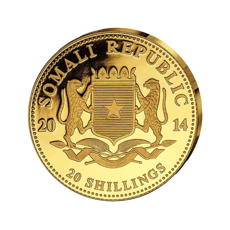 1/50 Troy ounce gouden munt Somalische Olifant