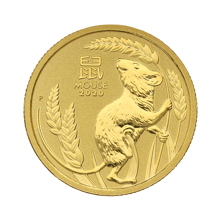 1/10 troy ounce gouden Lunar munt