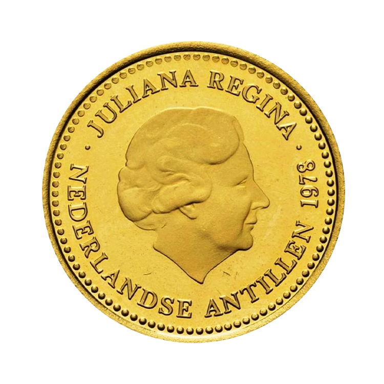 Gouden 100 gulden Nederlandse Antillen munt (1978)