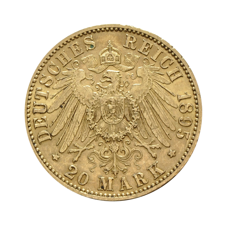 Duitse gouden 20 Mark munt