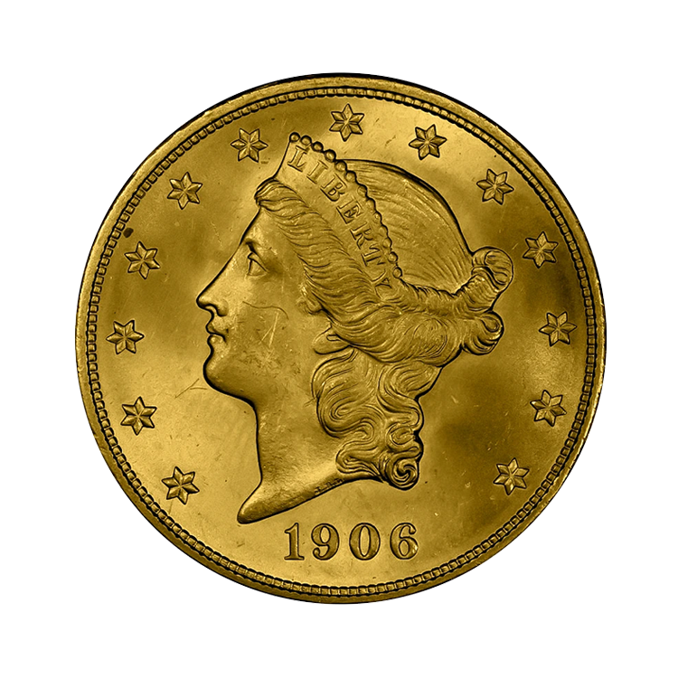 Gouden $20 Double Eagle Coronet Head munt