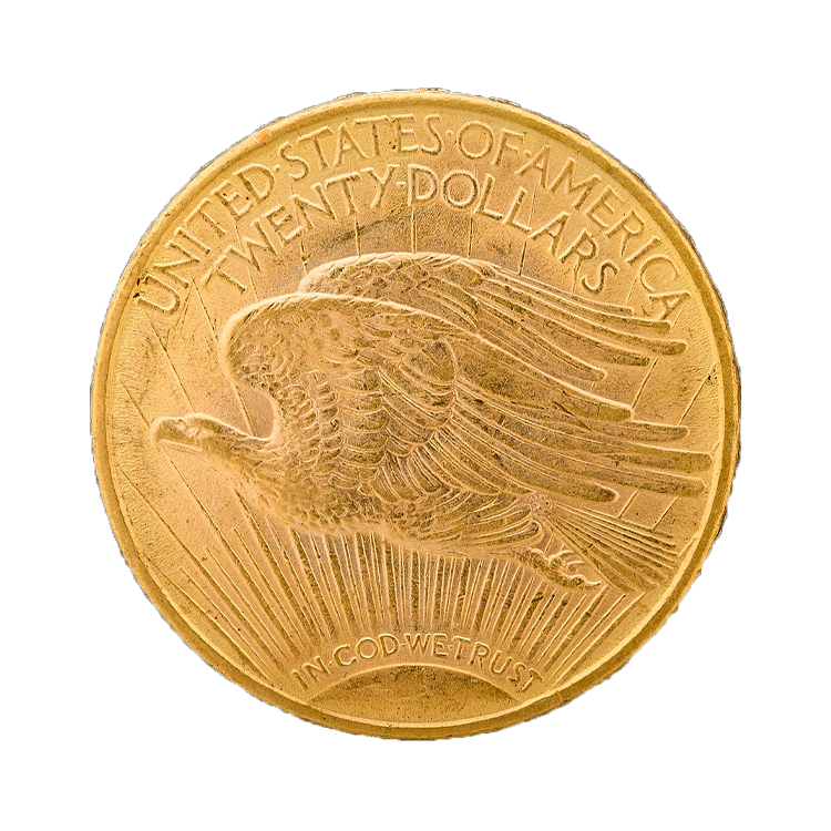 Gouden $20 Double Eagle St. Gaudens munt