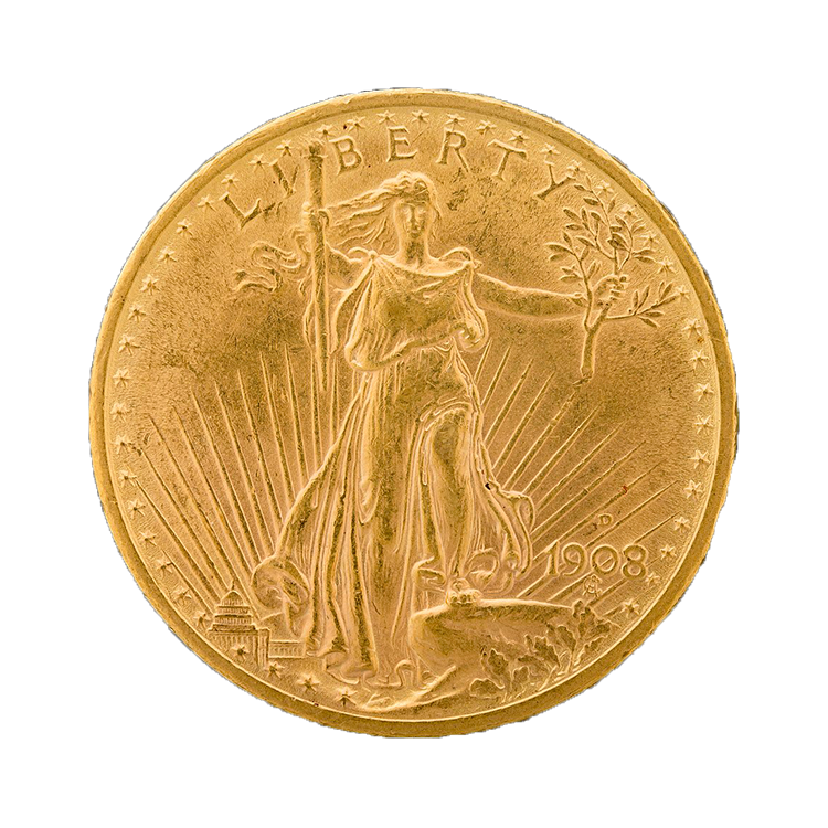 Gouden $20 Double Eagle St. Gaudens munt