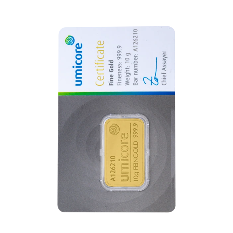 Goudbaar 10 gram Umicore