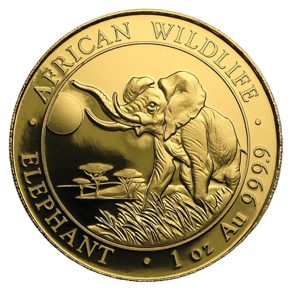 1 troy ounce goud Somalische Olifant munt