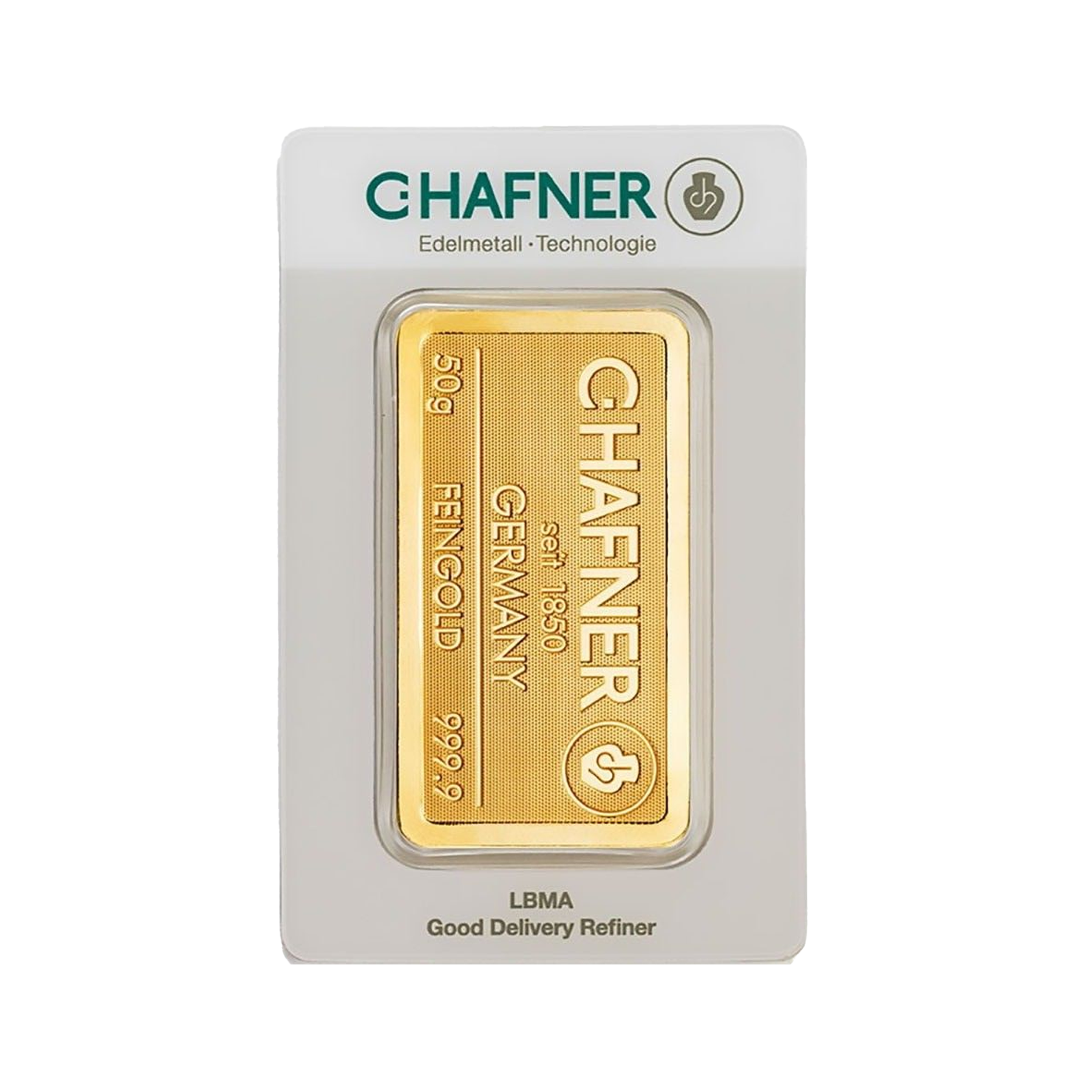 50 gram goudbaar C. Hafner