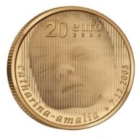 Gouden €20,- geboortemunt 2004