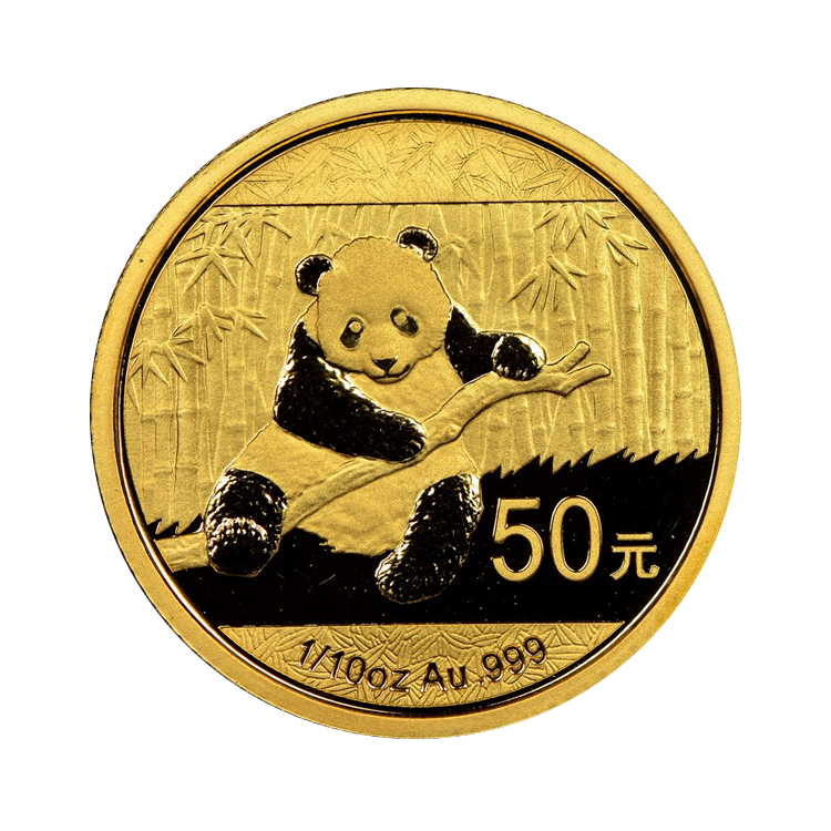1/10 troy ounce gouden Panda munt