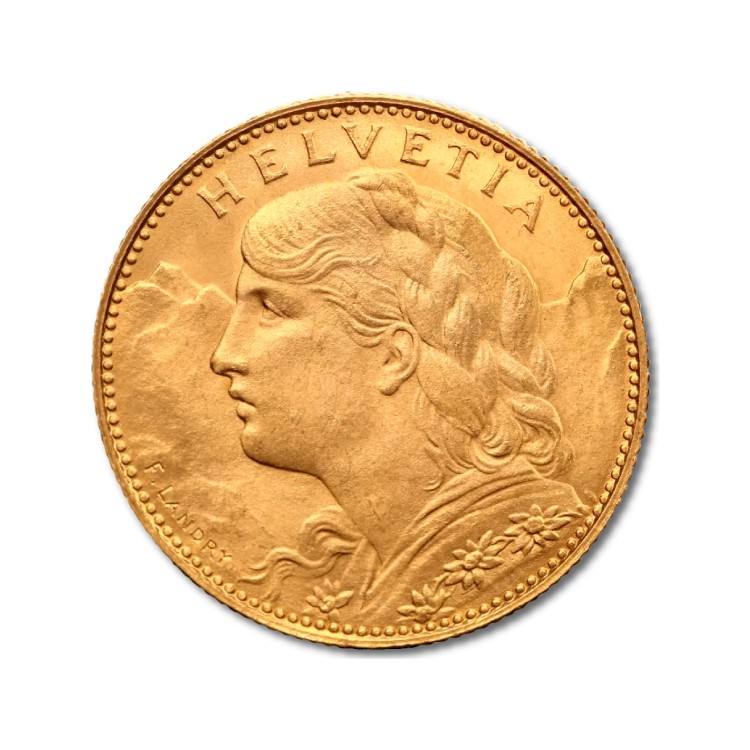 Gouden Zwitserse 10 Francs