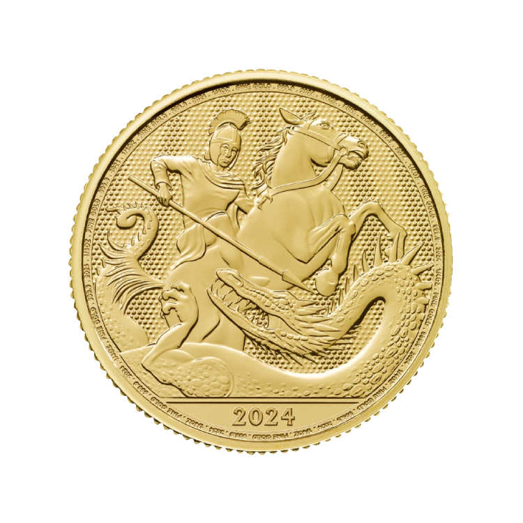 1/4 troy ounce gouden St. George and the Dragon munt