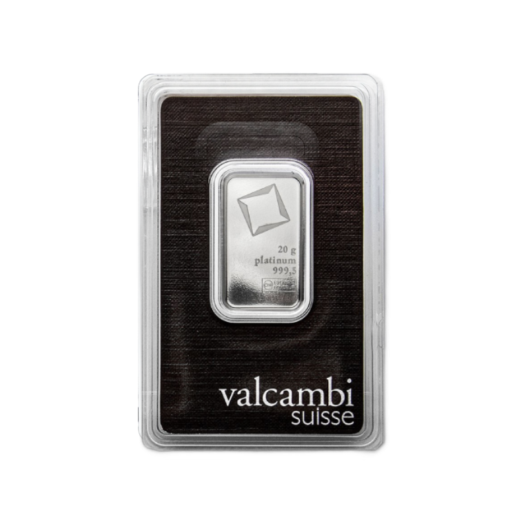 20 gram platina baar Valcambi
