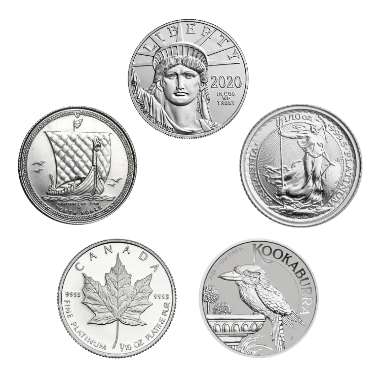 1/10 troy ounce platina munt