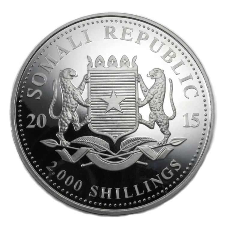 1 kilo zilveren Somalische Olifant munt