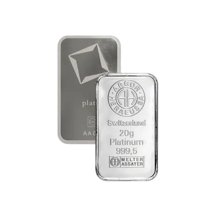 20 gram platina baar diverse producenten