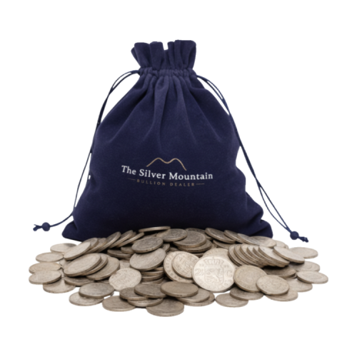 Twee kilo zilver Nederlands muntgeld (brutogewicht 2,778 kg)