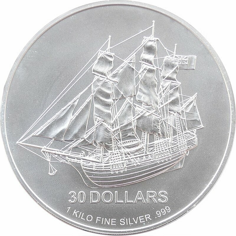 1 kilo Cook Islands Bounty zilveren munt
